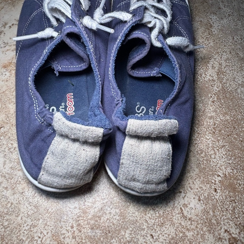 BOBS from Skechers navy Canvas Sneakers with White Accents - Picture 4 of 6